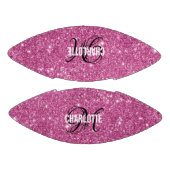 Elegant roze glitter monogram naam football (Panelen)