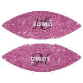 Elegant roze glitter monogram naam football (Panelen)
