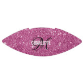 Elegant roze glitter monogram naam football (Paneel)