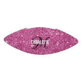 Elegant roze glitter monogram naam football (Paneel)