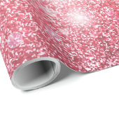 Elegant roze glitter-ontwerp cadeaupapier (Rol Hoek)
