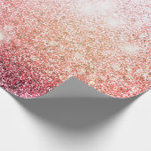 Elegant roze glitter-ontwerp cadeaupapier (Hoek)