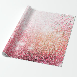 Elegant roze glitter-ontwerp cadeaupapier