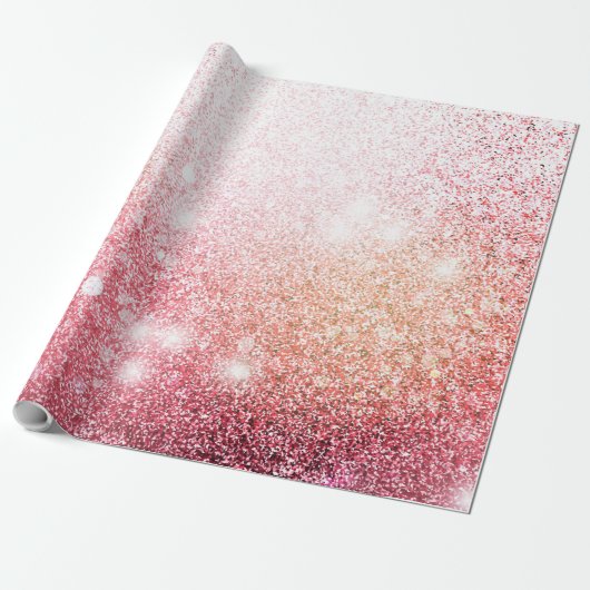 Elegant roze glitter-ontwerp cadeaupapier (Uitgerold)