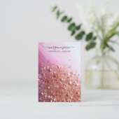 Elegant Roze Glitter Oorbellen Sieraden Display Ka Visitekaartje (Staand voorkant)