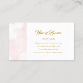 Elegant Roze Glitter Sparkle Bokeh Goud Script Visitekaartje (Achterkant)