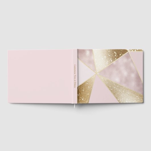 Elegant roze glitter Sparkle Glam Trendy Gastenboek (Volledig)