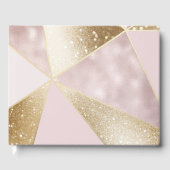 Elegant roze glitter Sparkle Glam Trendy Gastenboek (Voorkant)