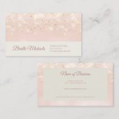 Elegant Roze Glitter Sparkle Professioneel Script Visitekaartje (Voorkant / Achterkant)