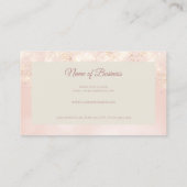 Elegant Roze Glitter Sparkle Professioneel Script Visitekaartje (Achterkant)