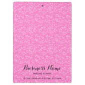 Elegant Roze Glitter Zwart Chevron Goud Accenten C Klembord (Achterkant)