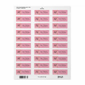 Elegant roze glitterpatroon etiket (Full Sheet)