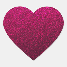 Elegant roze glitterpatroon hart sticker