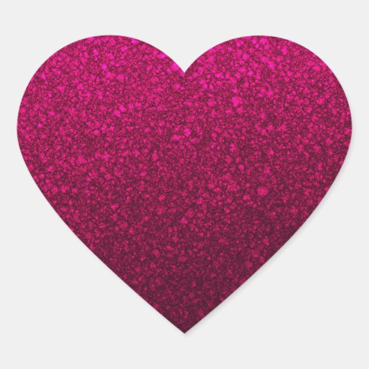 Elegant roze glitterpatroon hart sticker (Voorkant)