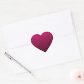 Elegant roze glitterpatroon hart sticker (Envelop)