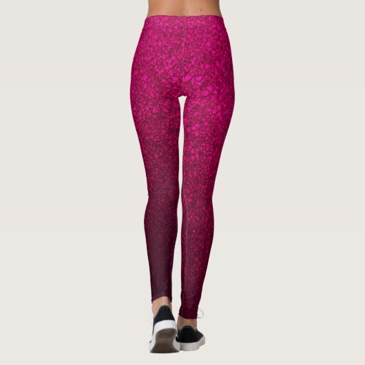 Elegant roze glitterpatroon leggings (Achterkant)