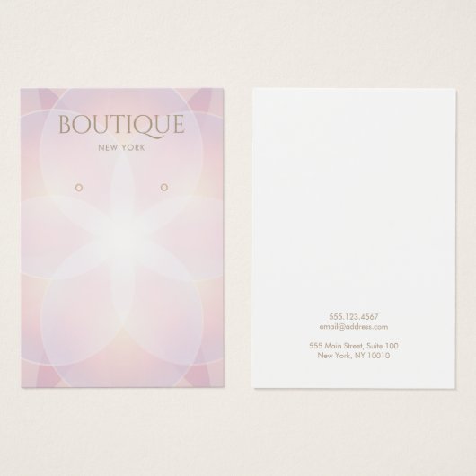 Elegant roze gloed verouderende Kaart (Voorkant /achterkant)