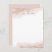 Elegant roze Gold Cloud - op maat gemaakt Notitiekaartje (Voorkant / Achterkant)