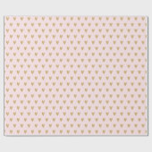 Elegant Roze Gold Heart Wrapping Paper Cadeaupapier (Vlak)