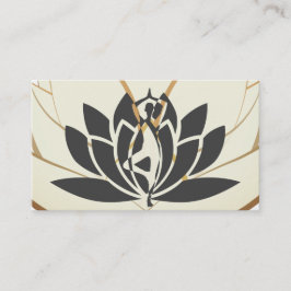 Elegant roze & Gold Lotus Flower Logo Yoga Visitekaartje
