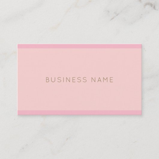 Elegant roze Gold Modern Handschrift Name Plain Visitekaartje (Voorkant)