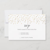 Elegant Roze & Gold Raindrops Bat Mitzvah RSVP Kaartje (Voorkant)