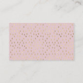 Elegant Roze & Gold Raindrops Book voor Baby Informatiekaartje (Achterkant)