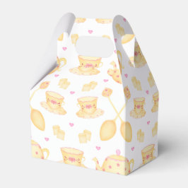 Elegant Roze & Gold Waterverf Tea Party Bedankdoosjes