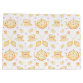 Elegant Roze & Gold Waterverf Tea Party Groot Cadeauzakje (Achterkant)