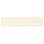 Elegant Roze & Gold Waterverf Tea Party Korte Tafelloper (Horizontaal)