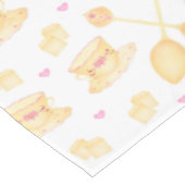 Elegant Roze & Gold Waterverf Tea Party Tafelkleed (Gekanteld)