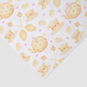 Elegant Roze & Gold Waterverf Tea Party Tissuepapier (Detail)