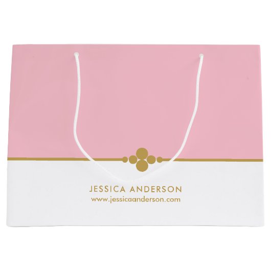 Elegant roze goud aangepast groot cadeauzakje (Voorkant)