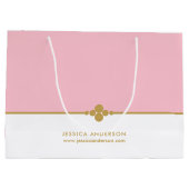 Elegant roze goud aangepast groot cadeauzakje (Achterkant)