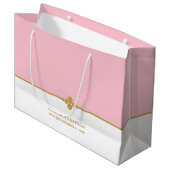 Elegant roze goud aangepast groot cadeauzakje (Voorkant Gekanteld)