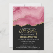 Elegant Roze Goud Abstract Marmer Design Kaart (Voorkant)