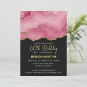 Elegant Roze Goud Abstract Marmer Design Kaart (Staand voorkant)