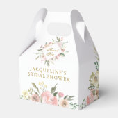 Elegant Roze Goud Bloemen Tuin Vrijgezellenfeest Bedankdoosjes (Voorkant Zijde)