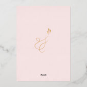 Elegant Roze Goud Bloemen Vrijgezellenfeest Party Folie Uitnodiging (Achterkant)