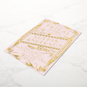 Elegant Roze Goud Bloemen Vrijgezellenfeest Party Folie Uitnodiging (Gedraaid)