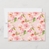 Elegant roze goud bloemeneerste communie foto bedankkaart (Achterkant)