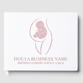 Elegant Roze Goud Doula Zakelijke Cliënt Gastenboek