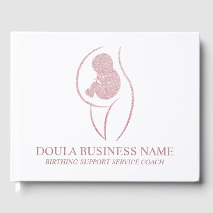 Elegant Roze Goud Doula Zakelijke Cliënt Gastenboek