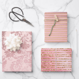 Elegant Roze Goud Glam Luxe  Inpakpapier Vel