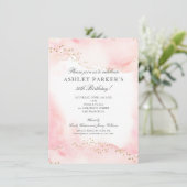 Elegant  Roze Goud Glitter 30e Verjaardag Kaart (Staand voorkant)