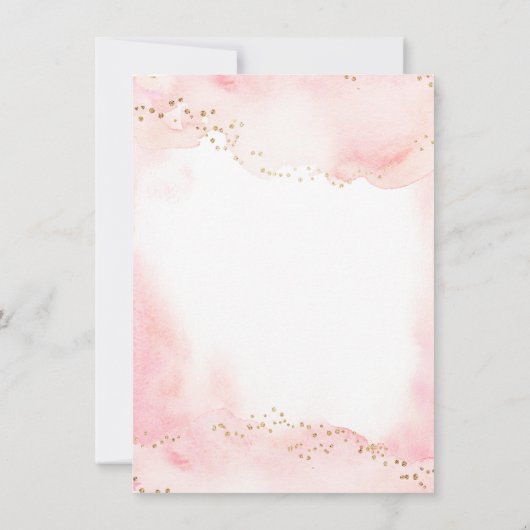 Elegant  Roze Goud Glitter 30e Verjaardag Kaart (Achterkant)