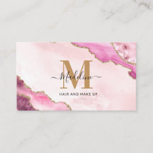 Elegant roze goud glitter Agate Marble Monogram