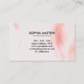 Elegant roze goud Glitter Modern Chic Marble Agate Visitekaartje (Achterkant)