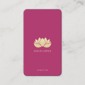Elegant Roze Goud Lotus Esthetisch Esthetisch Visitekaartje (Voorkant)
