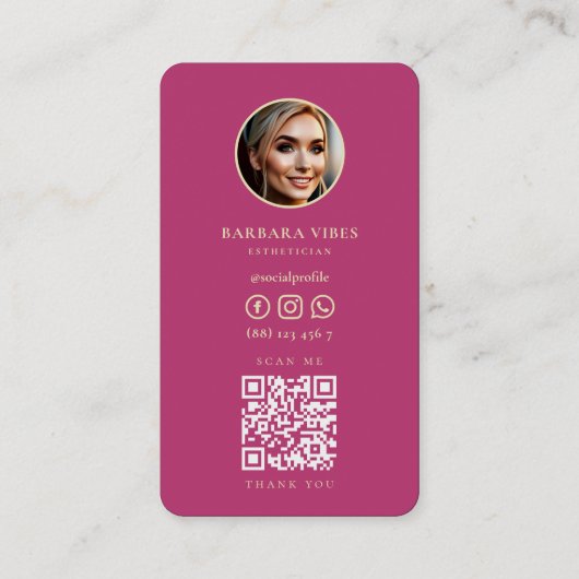 Elegant Roze Goud Lotus Esthetisch Esthetisch Visitekaartje (Achterkant)